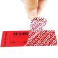 Red Adhesive labels Tamper Proof Stickers/Seals Warranty Void Seal Label sticker with Unique Serial Number High Security Label. 