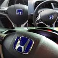 Honda Black Steering Wheel Emblem Logo - Type A - For Civic Accord CRV Odyssey Fit S2000 CRZ. 