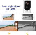 Outdoor indoor Wireless Security CCTV Camera, Rechargeable Battery Powered, 1080P Wi-Fi Home Sùrveillànce Camera with Night Vision, IP66 Waterproof, PIR Motion Detection, for iOS & Android. 