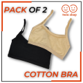 Twin Shop Pack of 2 Cotton Bra Vest for Girls. 