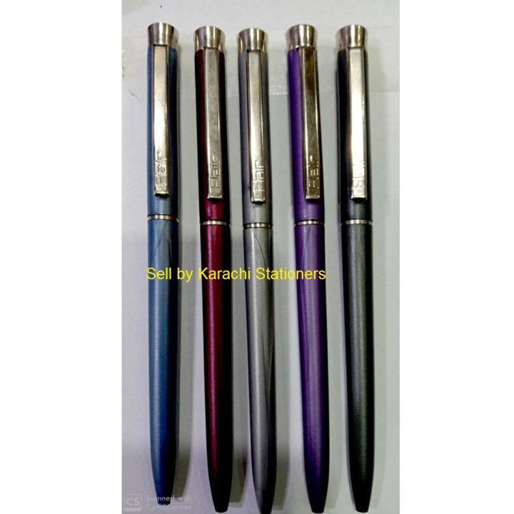 Pack of 5 - Flair_ Ballpoint Pens Metallic Colors Twist Open Ball Pen