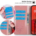 Tree & Deer Embossed Leather Phone Case For Google Pixel 7 Pro. 