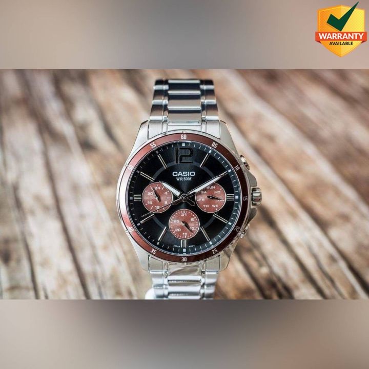 Original Casio - MTP-1374D-5AVDF - Stainless Steel Watch for Men