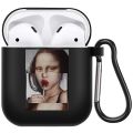 Funny Cute Renaissance Art Painting Headphone Case For Apple AirPods 1 2 Shockproof Protection Wireless Earphone Box Cover. 