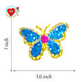 Wall decoration colorful small butterfly glitter adhesive stickers. 