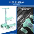 Kids Scooter, 3 in 1 Foldable 3 Wheels Kick Scooter Toddlers With Tyres Lights Seat Steable. 