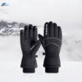 Winter Warm Gloves Touch Screen with Reflective Anti-Slip for Outdoor Black. 