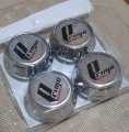Set Of 4 Primo Racing Car Wheels Center Caps Hubs Shining Chrome Material Inner to Fit Size 2 Inches = 5.08cm Available in Black and Silver Front Stickers. 