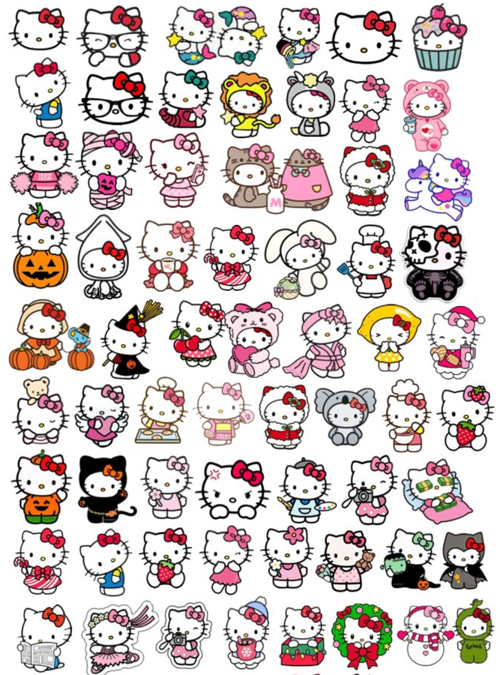 Hello Kitty Kawaii Sticker Sheet – (Uncut A6 Size | 15x10cm) | Cute ...