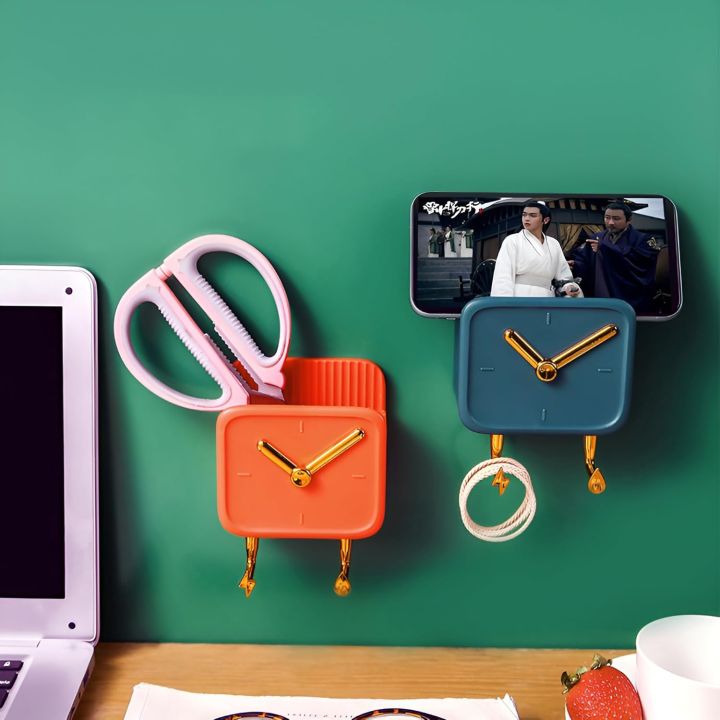 Wall-Mounted%20Multifunctional%20Clock%20Design%20Mobile%20Holder%20-%20Image%205