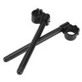 Black Universal CNC Clip On Handle 7/8" Handlebars High Quality Handle Bar CNC Universal For Most Café Racer Motorcycle Street Sport Bike YBR, Suzuki, Honda ETC Black. 