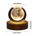 USB LED Night Light Crystal Ball Night Lights Glowing 3D Crystal ball Lamp Unique Galaxy Crystal Ball lamp planet moon lamp Birthday Gift. 