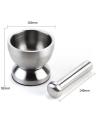 Stainless Steel Metal Mortar Salt And Pestle. 