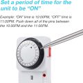 HBN 24 Hour Programmable Mechanical Timer Plug Switch, Energy Saving UK Plug-in Indoor Timer Socket for Lights, Lamp and Home Appliances (13A/3120W, 2 Pack). 