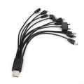 10 in 1 Universal Black USB Cable Fast Charging Line to Multi Plug Cell Phone Charger Cable for Samsung HTC Sony OM 10 in 1 Charging Cable Data Line Muti Wire Charger Adapter USB Mobile Charger Multi Pin Cable 10in1 Universal usb 2.0. 