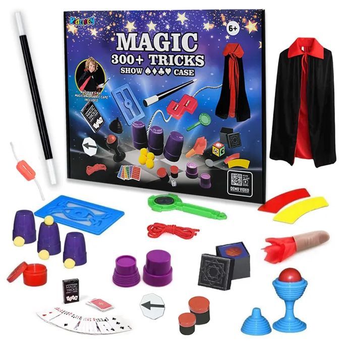 300+%20Magic%20Trick%20Toy%20Set%20For%20Kids%20-%20Spectacular%20Magic%20with%20300+%20Mind%20Blowing%20Magic%20Tricks%20&%20Complete%20Role%20Play%20Set%20-%20Ideal%20for%20Beginners%20Exclusive%20Box%20with%20Magical%20Costume%20&%20Wand%20for%20Kids%20-%20Image%203