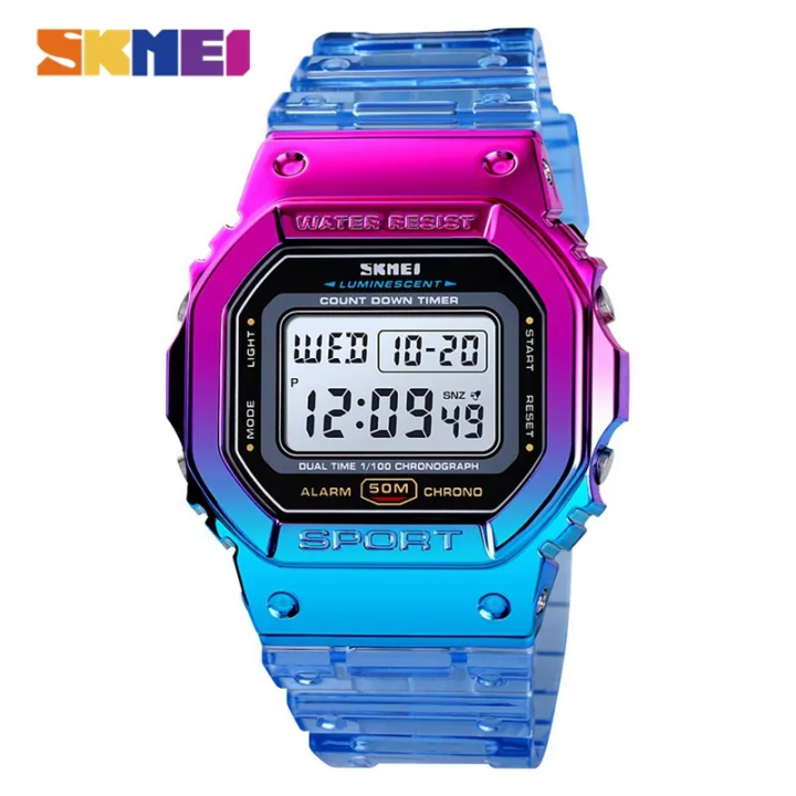 SKMEI Sports Fashion Gradient Waterproof Digital Watch For Women 1622
