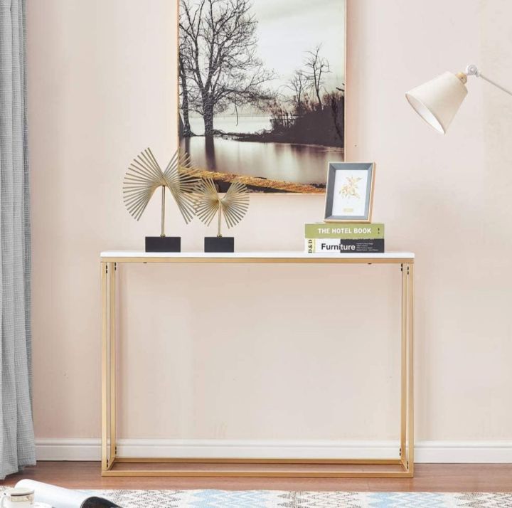 Saas%20Flow%20--%20Console%20Table%20Console%20Table%20for%20Entryway%20Metal%20Golden%20Frame%20Modern%20Table%20Sturdy%20Sofa%20Side%20Table%20Console%20Hallway%20Foyer%20Table,%20customization%20-%20Image%205