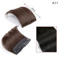 Women Fluffy Invisible Seamless Hair Pads Clip In Hair Extension Lining of Natural Hair Top Side Cover Hair Piece Synthetic Pads. 