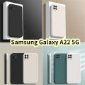 Original For Samsung Galaxy A22 5G Silicone Full Cover Case Solid Color Phone Case Cover. 