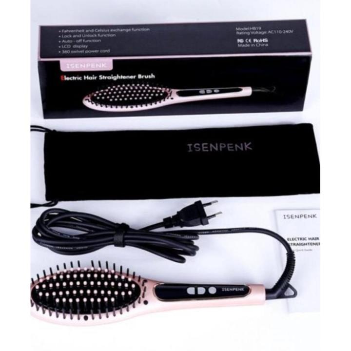 Isenpenk Electric hair straightener Brush Jumbo size high quality