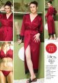 3 Pieces Hot Sexy Long Nighty For Ladies / Beautiful Night Dress / Loungewear For Women -MultiColor. 
