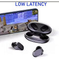 TWS T18 Stylish Wireless Earbuds High Sound Quality Earphones Low Latency LED Charging Display Gaming Earbuds. 