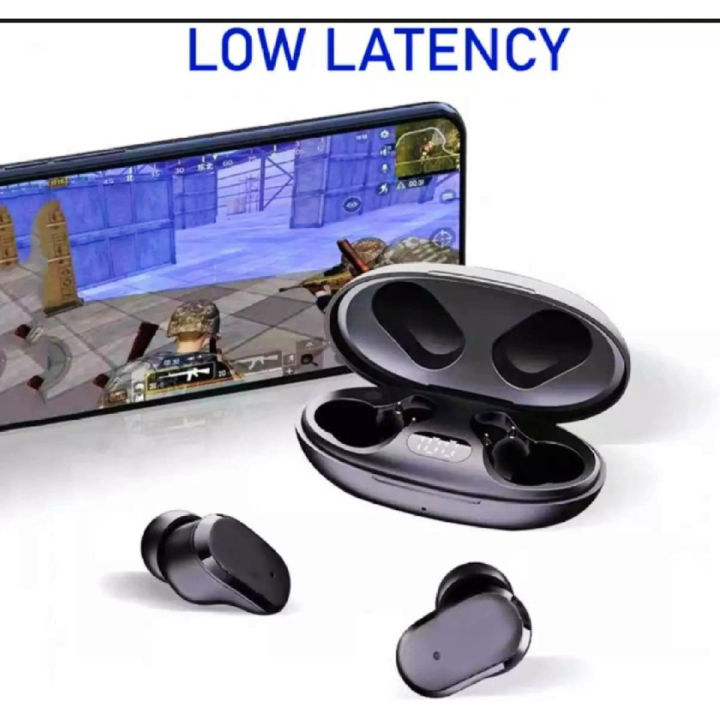 TWS T18 Stylish Wireless Earbuds High Sound Quality Earphones Low Latency LED Charging Display Gaming Earbuds