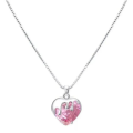 Hunts Best - New Fashion Pink Zircon Crystal Heart Necklace for Women - Sterling Silver Chain Pendant Necklace for Girls - Birthday Gift for Girls, Girlfriend, Bestie, Wife, Sister, Daughter and Mother.. 