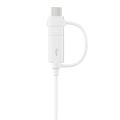 Samsung USB Combo Cable - Length 150 Cm - Fast Charging Supported - Type C & Micro USB - Data Cable - Model EP-DG930 - White. 