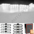 16 LED Universal Car Grill Smart Daytime Running Flasher DRL LED Light White Strobe Flashing Modes Light For All Cars & Jeep 4x4, Strobe Light 4 Pcs Set With Remote Control. 