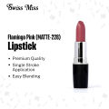 Swiss Miss Lipstick Flamingo Pink (MATTE-228). 