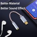 【ZOSR】Hi Res DAC Earphone Amplifier USB Type C to 3.5mm Jack Headset Audio Adapter 32bit 384kHz Digital Decoder AUX Converter. 