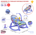 Jubilant Baby Newborn to Toddler Portable Rocker and Bouncer with Music and hanging toys BD-F061. 