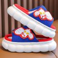 Authentic Ultraman Spring and Autumn Children's Linen Slippers Boys Indoor Non-Slip Platform Big Middle Children Baby Sandals. 