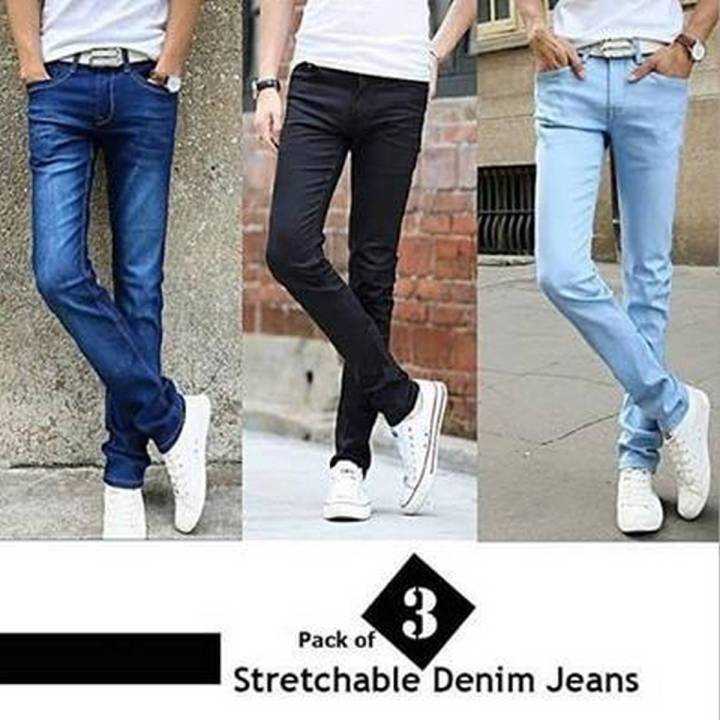 pack of 3 stretchable jeans for him HT 04