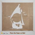 Gift City Presents Yatch Kashti Wooden Wall Clock with light for Night View. 