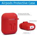 Earbuds Case/Cover Silicone Case for earbuds - Cover For A i r p o d s For earbuds, Gen 1 & 2, i9, i11, i12 With Hook- Silm Case wireless earphones. 