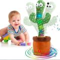 Dancing Cactus Toy with Recording - Rechargeable Plush Funny Electronic Shaking Cactus Singing Dancing Cactus Twisting Cactus Cute Plush Toy Education Toy Plush Toy with Songs for Children Playing Birthday Gift Kids Toys. 