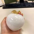 Set of 3 Apples, 2" Marble Apple, Handmade Decoration Item For Home, Apple Stone Paperweight For Desktop and Offiice Table. 