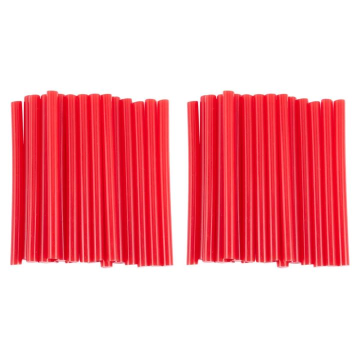 40Pcs Red Hot Melt Glue Adhesive Sticks 7X100mm for Craft Model