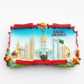 【HOT】 Saudi Arabia Travelling Fridge Magnets Holy Cities Medina And Mecca Tourism Souvenirs Fridge Stickers Home Decor Wedding Gifts. 
