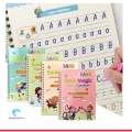 Sank Magic Copybook (4 Books + Magic Pen & 10 Ink Refills) Sank Magic Book for Montessori Children Tracing Handwriting First Preschool Baby Learning Books for Kids - EP. 