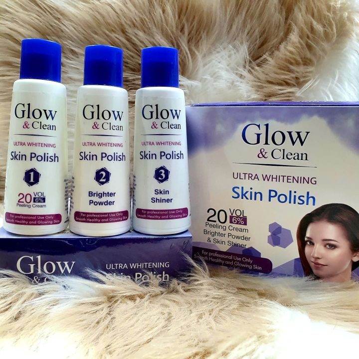 Glow Clean Ultra Whitening Skin polish kit 3in1