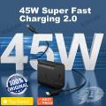 100% Original Samsung 45W 2.0 Super Fast Charger with Type C to Type C Cable (Global Certified Charger) Pd Charger For all Mobile Phone S8 Ultra, Note20 Ultra, Note10 Plus, S22 ultra Galaxy S10 / S10E / S10+. 