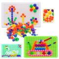 Mushroom Pin Peg Board Puzzle For Kids - Pegged - jigsaw Brain Game Toy - Educational Building Blocks - Learning Block Toys For Boys and Girls. 