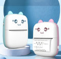 Pocket Mini Printer – Portable Wireless Thermal Printer, No Ink Required, Bluetooth Photo Printer for Smartphones, Thermal Paper Sticker Label Maker – Cute Cat Design, DIY Notes, Photos, Memos, Study & Travel Gift. 