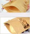 10x15 cm 50pcs/Lot Brown kraft paper stand up pouch, stand up paper bags with window and zipper Packaging material,Pack of 50 (10cm Width x 15cm Length) Kraft Bags with Window Stand Up Ziplock Seal Paper Bag Resealable Large Food Storage Pouch. 