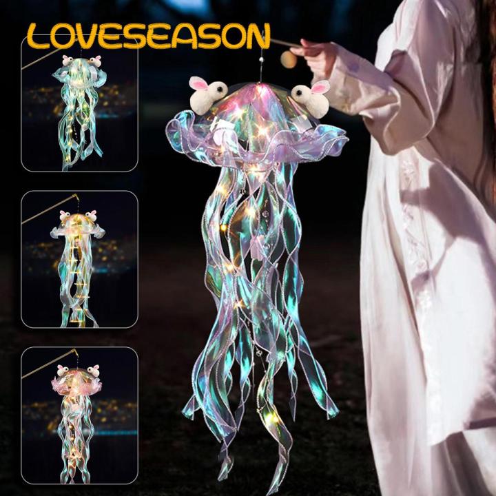 Diy Lighting Portable Led Jellyfish Lamp for Ocean Themed Room Decor Perfect for Parties Weddings Jellyfish Lantern