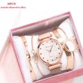 Bracelet Watches Set Women Watches Ladies Wrist Watch With Bracelet Set Magnet Buckle Quartz Watches. 